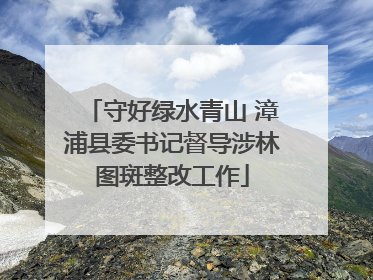 守好绿水青山 漳浦县委书记督导涉林图斑整改工作