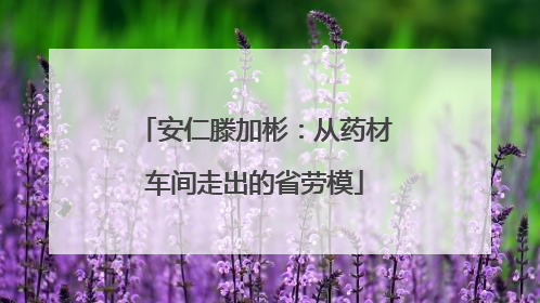 安仁滕加彬：从药材车间走出的省劳模