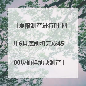 夏粮测产进行时 四川6月底前将完成4500块抽样地块测产