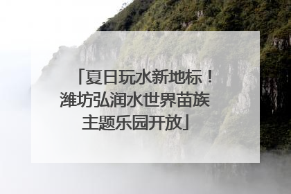夏日玩水新地标！潍坊弘润水世界苗族主题乐园开放