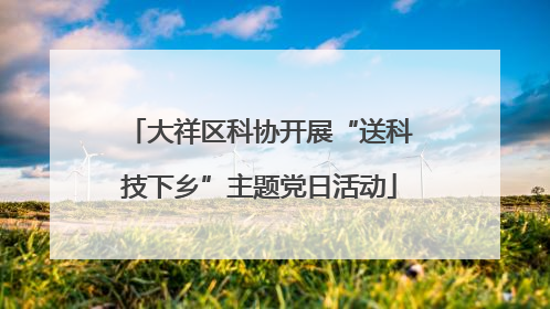 大祥区科协开展“送科技下乡”主题党日活动
