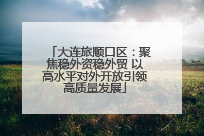 大连旅顺口区：聚焦稳外资稳外贸 以高水平对外开放引领高质量发展