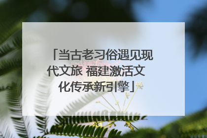 当古老习俗遇见现代文旅 福建激活文化传承新引擎