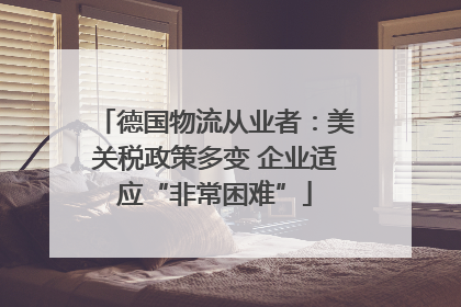德国物流从业者：美关税政策多变 企业适应“非常困难”