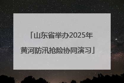 山东省举办2025年黄河防汛抢险协同演习