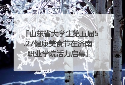 山东省大学生第五届5.27健康美食节在济南职业学院活力启幕