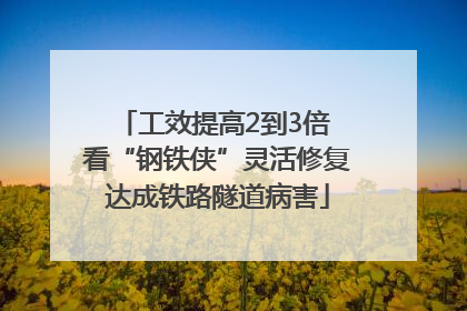 工效提高2到3倍 看“钢铁侠”灵活修复达成铁路隧道病害