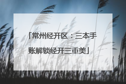 常州经开区：三本手账解锁经开三重美