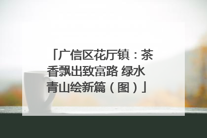 广信区花厅镇：茶香飘出致富路 绿水青山绘新篇（图）