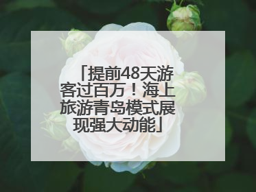 提前48天游客过百万！海上旅游青岛模式展现强大动能