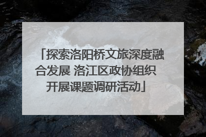 探索洛阳桥文旅深度融合发展 洛江区政协组织开展课题调研活动