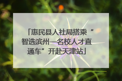 惠民县人社局搭乘“智选滨州—名校人才直通车”开赴天津站