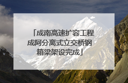 成南高速扩容工程成阿分离式立交桥钢箱梁架设完成