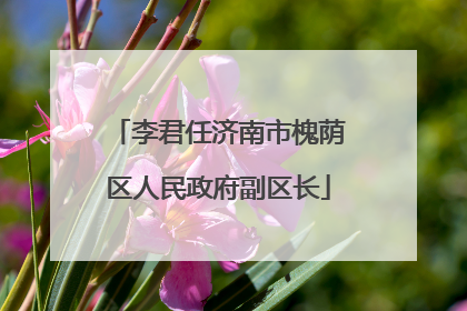 李君任济南市槐荫区人民政府副区长