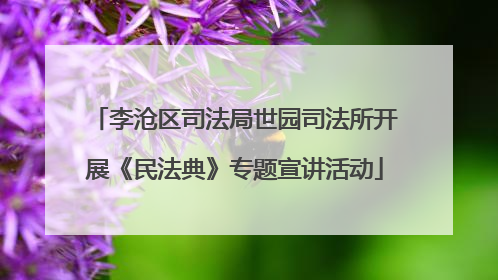 李沧区司法局世园司法所开展《民法典》专题宣讲活动