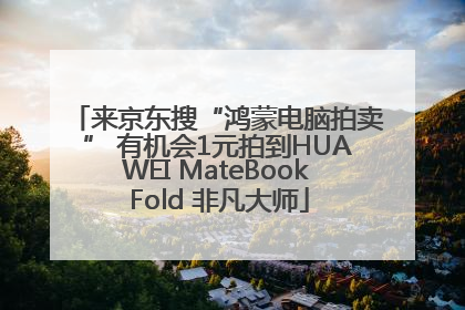来京东搜“鸿蒙电脑拍卖” 有机会1元拍到HUAWEI MateBook Fold 非凡大师