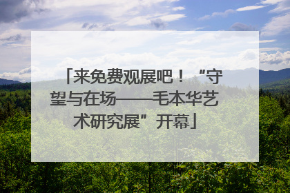 来免费观展吧！“守望与在场——毛本华艺术研究展”开幕