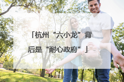 杭州“六小龙”背后是“耐心政府”