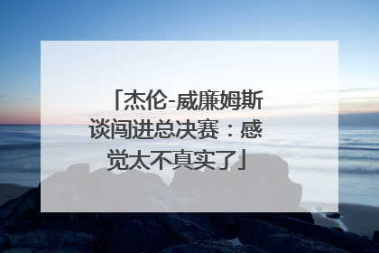 杰伦-威廉姆斯谈闯进总决赛：感觉太不真实了