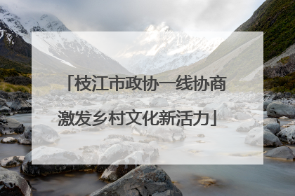 枝江市政协一线协商激发乡村文化新活力