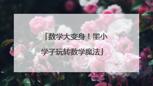 数学大变身！墨小学子玩转数学魔法