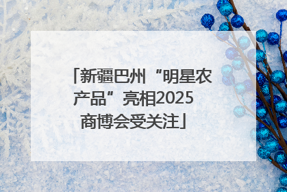 新疆巴州“明星农产品”亮相2025商博会受关注
