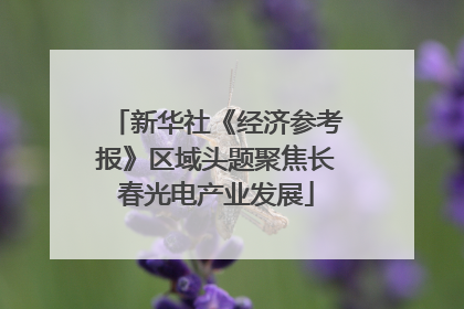 新华社《经济参考报》区域头题聚焦长春光电产业发展