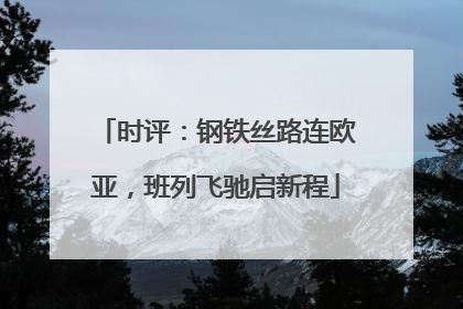 时评：钢铁丝路连欧亚，班列飞驰启新程