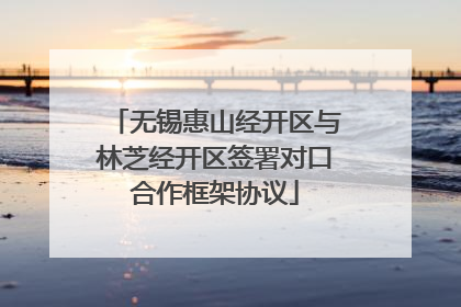 无锡惠山经开区与林芝经开区签署对口合作框架协议