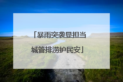 暴雨突袭显担当 城管排涝护民安