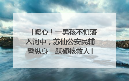 暖心！一男孩不慎落入河中，苏仙公安民辅警纵身一跃硬核救人