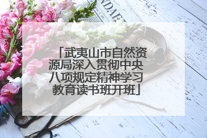 武夷山市自然资源局深入贯彻中央八项规定精神学习教育读书班开班