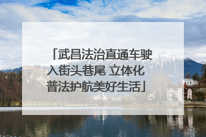 武昌法治直通车驶入街头巷尾 立体化普法护航美好生活