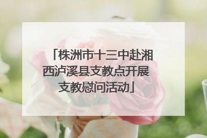 株洲市十三中赴湘西泸溪县支教点开展支教慰问活动