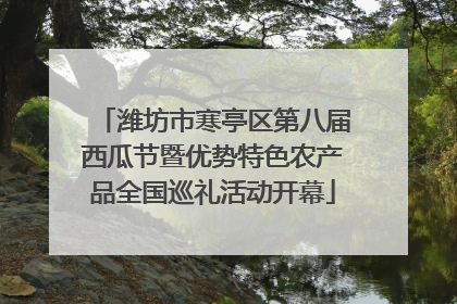 潍坊市寒亭区第八届西瓜节暨优势特色农产品全国巡礼活动开幕