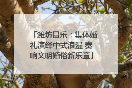 潍坊昌乐：集体婚礼演绎中式浪漫 奏响文明婚俗新乐章
