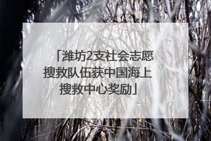 潍坊2支社会志愿搜救队伍获中国海上搜救中心奖励