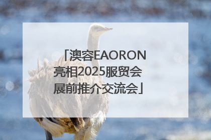 澳容EAORON亮相2025服贸会展前推介交流会
