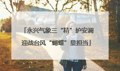 永兴气象三“精”护安澜 迎战台风“蝴蝶”显担当