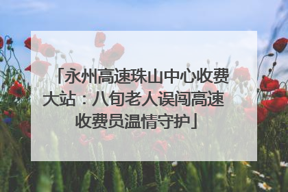 永州高速珠山中心收费大站：八旬老人误闯高速 收费员温情守护