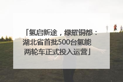 氢启新途，绿耀铜都：湖北省首批500台氢能两轮车正式投入运营