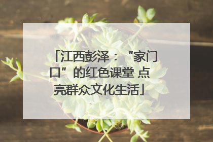 江西彭泽：“家门口”的红色课堂 点亮群众文化生活