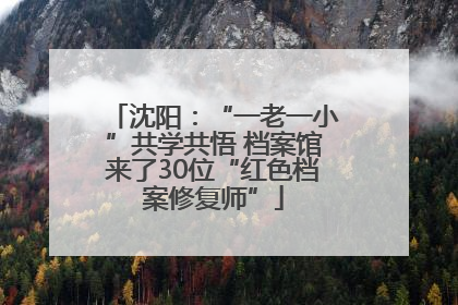 沈阳：“一老一小”共学共悟 档案馆来了30位“红色档案修复师”
