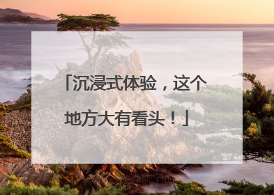 沉浸式体验，这个地方大有看头！