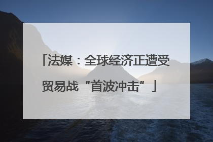 法媒：全球经济正遭受贸易战“首波冲击”