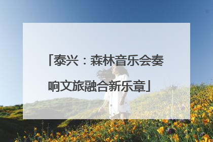 泰兴：森林音乐会奏响文旅融合新乐章
