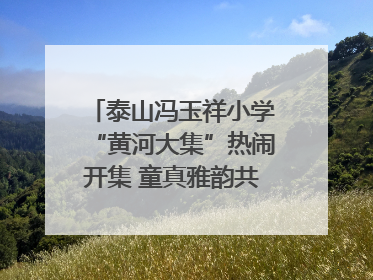 泰山冯玉祥小学“黄河大集”热闹开集 童真雅韵共谱文化华章
