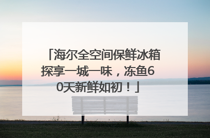海尔全空间保鲜冰箱探享一城一味，冻鱼60天新鲜如初！