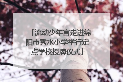 流动少年宫走进绵阳市秀水小学举行定点学校授牌仪式