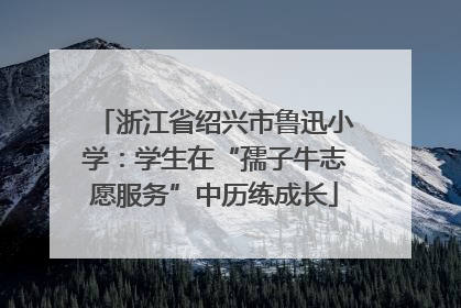 浙江省绍兴市鲁迅小学：学生在“孺子牛志愿服务”中历练成长